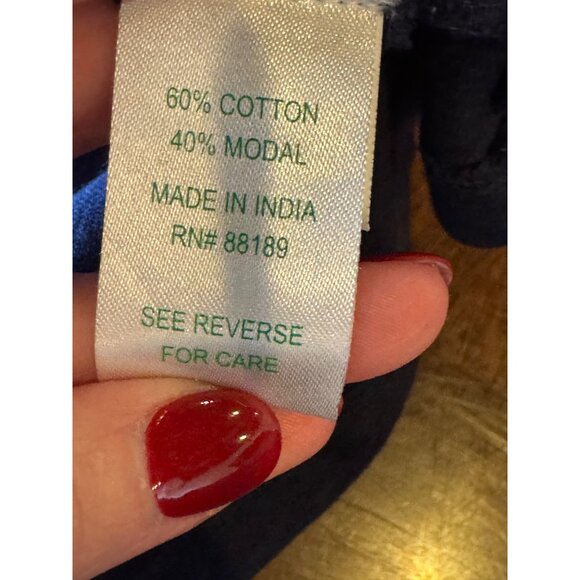 Lilly Pulitzer Dress Women Medium Navy Blue Knit Amberly Pintuck Tee Shirt Mini - Picture 7 of 9